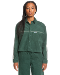 The Quiksilver Womens Collection Womens Uni Cord Shirt in Forest