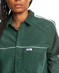 The Quiksilver Womens Collection Womens Uni Cord Shirt in Forest