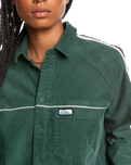 The Quiksilver Womens Collection Womens Uni Cord Shirt in Forest