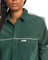 The Quiksilver Womens Collection Womens Uni Cord Shirt in Forest