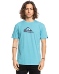 The Quiksilver Mens Comp Logo T-Shirt in Delphinium Blue