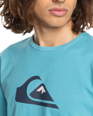 The Quiksilver Mens Comp Logo T-Shirt in Delphinium Blue