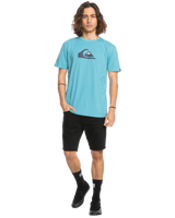 The Quiksilver Mens Comp Logo T-Shirt in Delphinium Blue