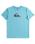 The Quiksilver Mens Comp Logo T-Shirt in Delphinium Blue