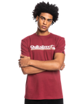 The Quiksilver Mens All Lined Up T-Shirt in Ruby Wine