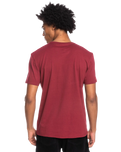 The Quiksilver Mens All Lined Up T-Shirt in Ruby Wine