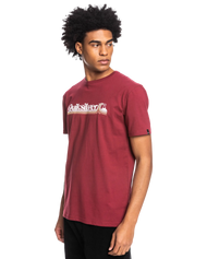 The Quiksilver Mens All Lined Up T-Shirt in Ruby Wine