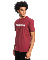 The Quiksilver Mens All Lined Up T-Shirt in Ruby Wine