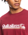 The Quiksilver Mens All Lined Up T-Shirt in Ruby Wine