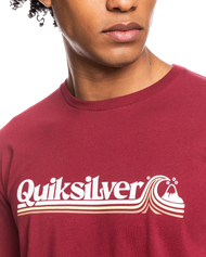 The Quiksilver Mens All Lined Up T-Shirt in Ruby Wine