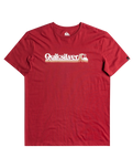 The Quiksilver Mens All Lined Up T-Shirt in Ruby Wine