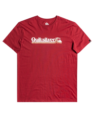 The Quiksilver Mens All Lined Up T-Shirt in Ruby Wine