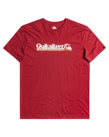 The Quiksilver Mens All Lined Up T-Shirt in Ruby Wine