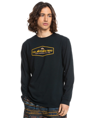 The Quiksilver Mens Omni Lockup Long Sleeve T-Shirt in Black