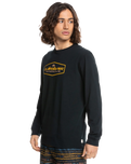 The Quiksilver Mens Omni Lockup Long Sleeve T-Shirt in Black