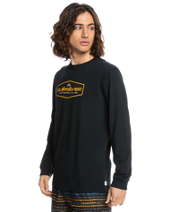 The Quiksilver Mens Omni Lockup Long Sleeve T-Shirt in Black