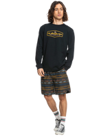 The Quiksilver Mens Omni Lockup Long Sleeve T-Shirt in Black