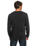 The Quiksilver Mens Omni Logo Long Sleeve T-Shirt in Black