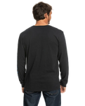 The Quiksilver Mens Omni Logo Long Sleeve T-Shirt in Black