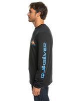 The Quiksilver Mens Omni Logo Long Sleeve T-Shirt in Black