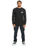 The Quiksilver Mens Omni Logo Long Sleeve T-Shirt in Black