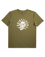 The Quiksilver Mens Rockin Skull T-Shirt in Four Leaf Clover