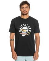 The Quiksilver Mens Rockin Skull T-Shirt in Black