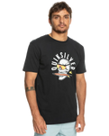 The Quiksilver Mens Rockin Skull T-Shirt in Black