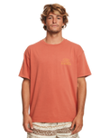 The Quiksilver Mens Natural Vibe T-Shirt in Baked Clay