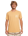 The Quiksilver Mens Earthy Type T-Shirt in Mustard