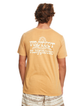 The Quiksilver Mens Earthy Type T-Shirt in Mustard