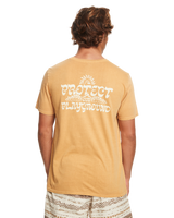 The Quiksilver Mens Earthy Type T-Shirt in Mustard