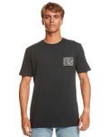 The Quiksilver Mens Taking Roots T-Shirt in Black