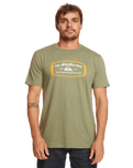 The Quiksilver Mens Mind Barrel T-Shirt in Four Leaf Clover