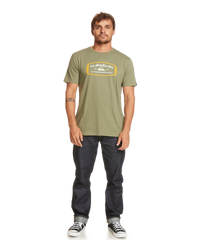 The Quiksilver Mens Mind Barrel T-Shirt in Four Leaf Clover