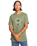 The Quiksilver Mens Circle Trim T-Shirt in Four Leaf Clover