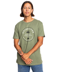 The Quiksilver Mens Circle Trim T-Shirt in Four Leaf Clover