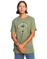 The Quiksilver Mens Circle Trim T-Shirt in Four Leaf Clover