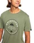 The Quiksilver Mens Circle Trim T-Shirt in Four Leaf Clover