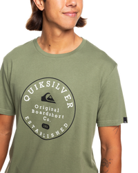 The Quiksilver Mens Circle Trim T-Shirt in Four Leaf Clover