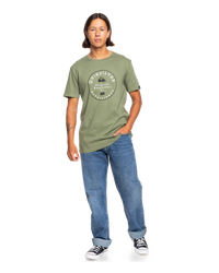 The Quiksilver Mens Circle Trim T-Shirt in Four Leaf Clover