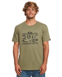 The Quiksilver Mens Logo Print T-Shirt in Four Leaf Clover