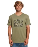 The Quiksilver Mens Logo Print T-Shirt in Four Leaf Clover