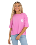 The Quiksilver Womens Collection Womens The Boyf Crop T-Shirt in Moonlite Mauve