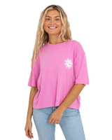 The Quiksilver Womens Collection Womens The Boyf Crop T-Shirt in Moonlite Mauve