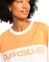 The Quiksilver Womens Collection Womens Uni Boyfriend Block T-Shirt in Tangerine