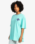 The Quiksilver Womens Collection Womens Uni Jacquard T-Shirt in Aqua Sky