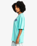 The Quiksilver Womens Collection Womens Uni Jacquard T-Shirt in Aqua Sky