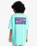 The Quiksilver Womens Collection Womens Uni Jacquard T-Shirt in Aqua Sky