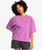The Quiksilver Womens Collection Womens Uni Boyfriend Crop T-Shirt in Violet Heritage